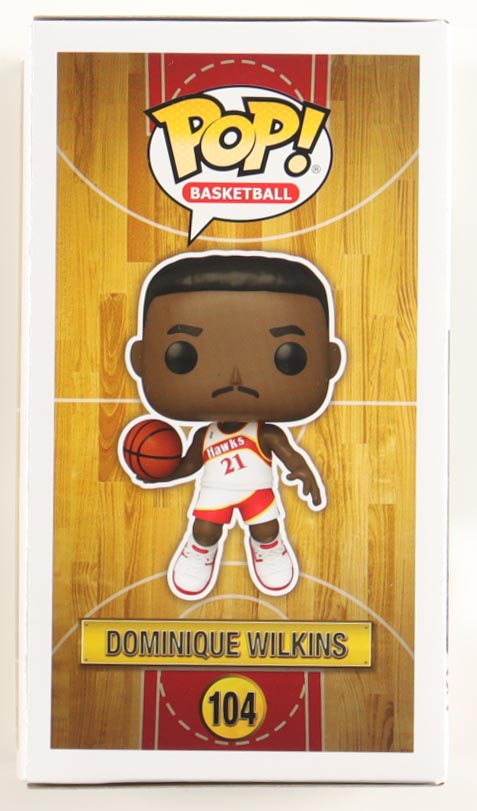 Dominique Wilkins Signed Hawks #104 Funko Pop! Vinyl Figure (Schwartz) at PristineAuction.com Dominique Wilkins Signed Hawks #104 Funko Pop! Vinyl Figure (Schwartz) at PristineAuction.com
