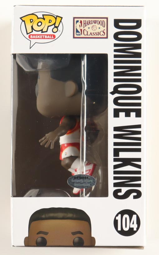 Dominique Wilkins Signed Hawks #104 Funko Pop! Vinyl Figure (Schwartz) at PristineAuction.com Dominique Wilkins Signed Hawks #104 Funko Pop! Vinyl Figure (Schwartz) at PristineAuction.com