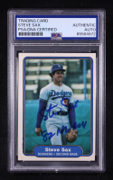 Steve Sax Signed 1982 Fleer #21 RC Inscribed "82 NL ROY" (PSA) at PristineAuction.com
