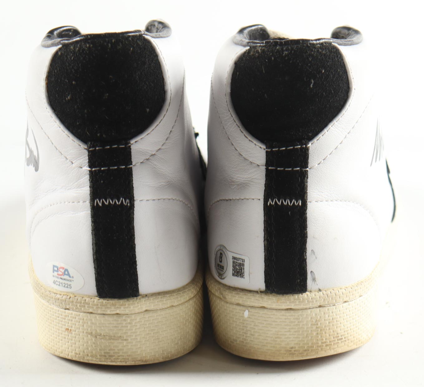 Magic Johnson & Larry Bird Signed Pair of (2) Converse All Star Leather Basketball Shoes with Photo Display Case (Beckett & PSA) at PristineAuction.com Magic Johnson & Larry Bird Signed Pair of (2) Converse All Star Leather Basketball Shoes with Photo Display Case (Beckett & PSA) at PristineAuction.com