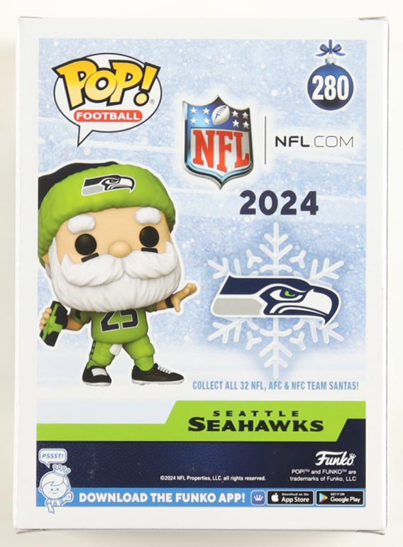 Steve Largent Signed Seahawks #280 Seahawks Santa Funko Pop! Vinyl Figure Inscribed "HOF 95" (Schwartz) at PristineAuction.com Steve Largent Signed Seahawks #280 Seahawks Santa Funko Pop! Vinyl Figure Inscribed "HOF 95" (Schwartz) at PristineAuction.com