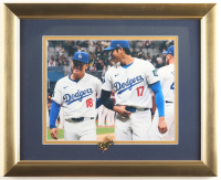 Shohei Ohtani & Yoshinobu Yamamoto Dodgers Custom Framed Photo Display With Dodgers Logo Pin at PristineAuction.com