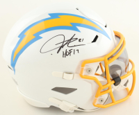 LaDainian Tomlinson Signed Chargers Mid-Size SpeedFlex Helmet With Visor Inscribed "HOF 17" (Beckett) at PristineAuction.com