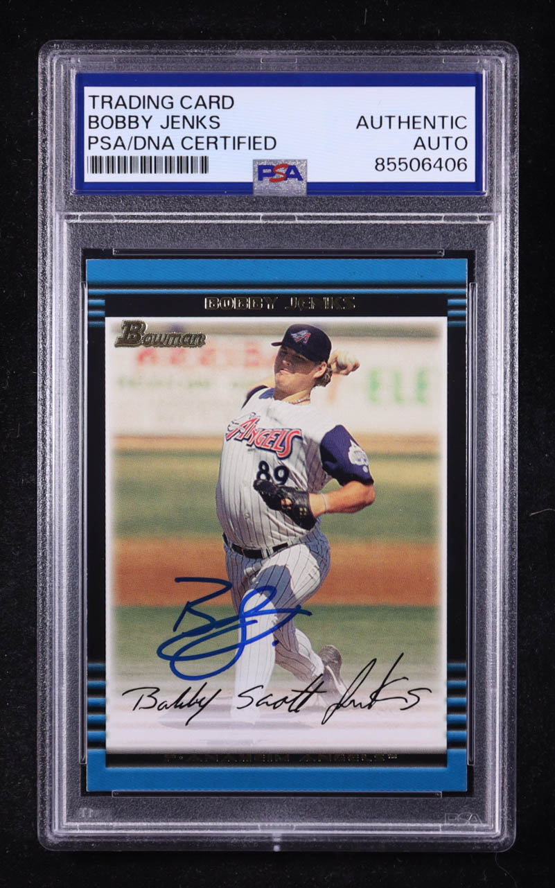 Bobby Jenks Signed 2002 Bowman #400 RC (PSA) at PristineAuction.com Bobby Jenks Signed 2002 Bowman #400 RC (PSA) at PristineAuction.com