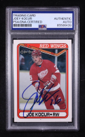 Joe Kocur Signed 1990-91 O-Pee-Chee #55 (PSA) at PristineAuction.com