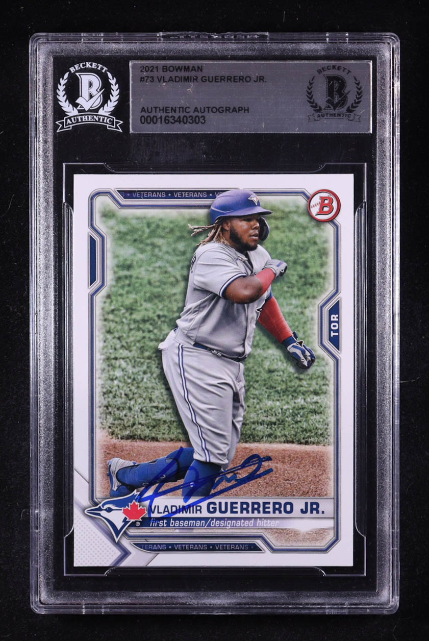 Vladimir Guerrero Jr. Signed 2021 Bowman #73 (BGS) at PristineAuction.com Vladimir Guerrero Jr. Signed 2021 Bowman #73 (BGS) at PristineAuction.com