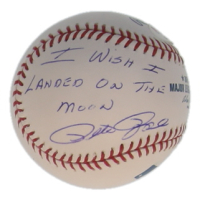 Pete Rose Signed OML Baseball Inscribed "I Wish I Landed On The Moon" (PSA) at PristineAuction.com