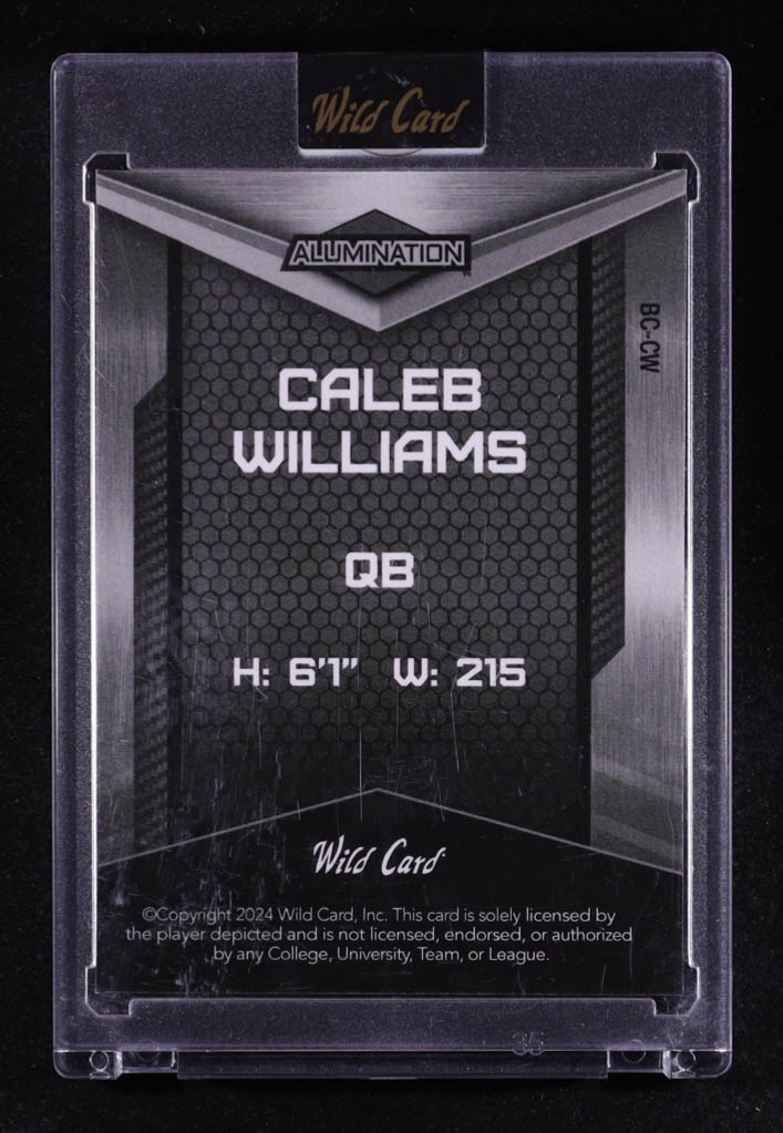 Caleb Williams 2024 Wild Card Alumination #BC-CW RC #32/50 at PristineAuction.com Caleb Williams 2024 Wild Card Alumination #BC-CW RC #32/50 at PristineAuction.com