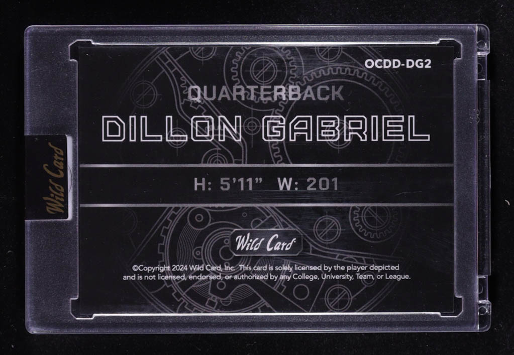Dillon Gabriel 2023 Wild Card QB 1 On The Clock True 1 of 1 #OCDD-DG2 RC #1/1 at PristineAuction.com Dillon Gabriel 2023 Wild Card QB 1 On The Clock True 1 of 1 #OCDD-DG2 RC #1/1 at PristineAuction.com