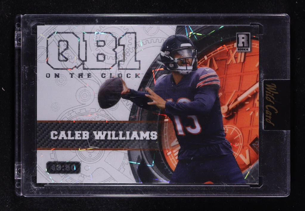Caleb Williams 2023 Wild Card QB 1 On The Clock #OCW-CW3 RC #43/50 at PristineAuction.com Caleb Williams 2023 Wild Card QB 1 On The Clock #OCW-CW3 RC #43/50 at PristineAuction.com
