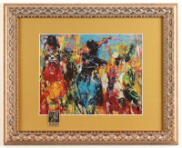 LeRoy Neiman "Kentucky Derby" Custom Framed Art Print Display With Vintage Kentucky Derby Starter Pin at PristineAuction.com