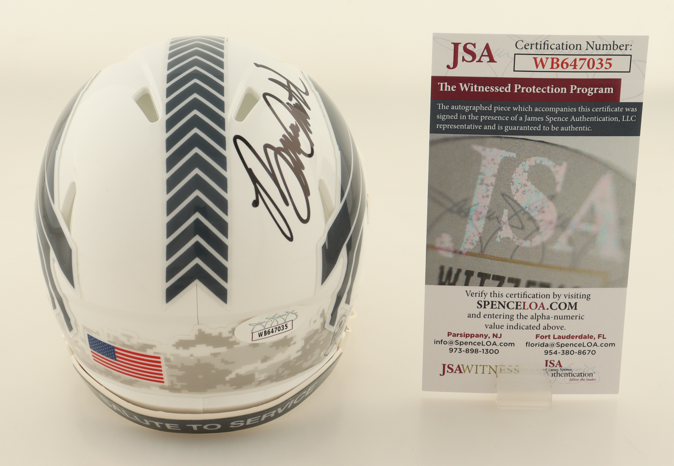 Bruce Smith Signed Bills Salute to Service Alternate Speed Mini Helmet (JSA) at PristineAuction.com Bruce Smith Signed Bills Salute to Service Alternate Speed Mini Helmet (JSA) at PristineAuction.com
