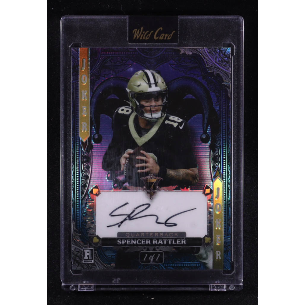 Spencer Rattler 2024 Wild Card 7 Card Studs Joker Auto #A7CJ-SR RC #1/1 at PristineAuction.com