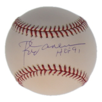 Rod Carew Signed OML Baseball Inscribed "HOF 91" (JSA) at PristineAuction.com