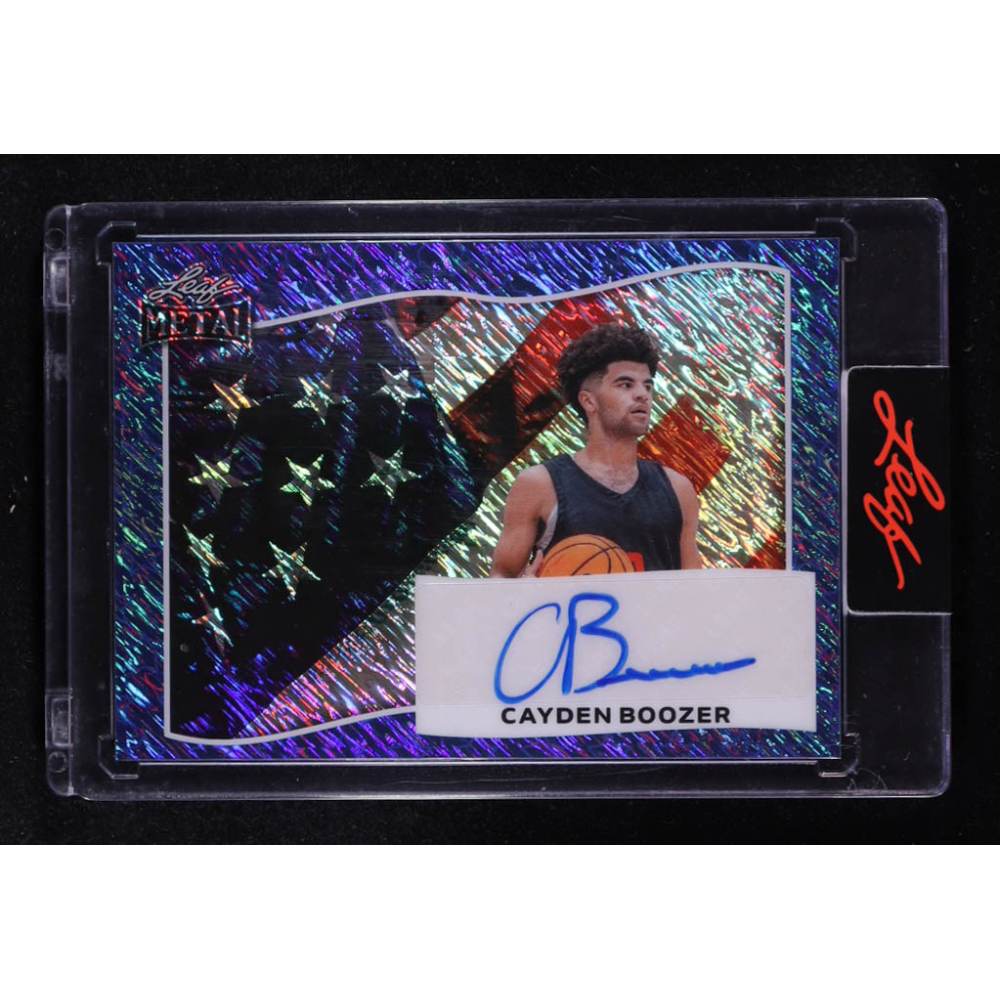 Cayden Boozer 2025 Leaf Metal USA Flag Auto #BA-CB3 RC #1/3 at PristineAuction.com