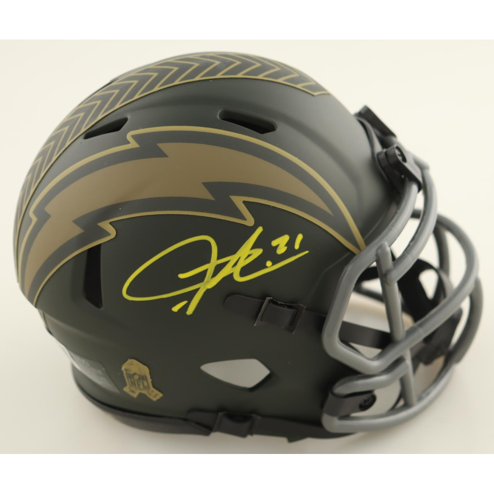 LaDainian Tomlinson Signed Chargers Salute to Service Alternate Speed Mini Helmet (Beckett) at PristineAuction.com