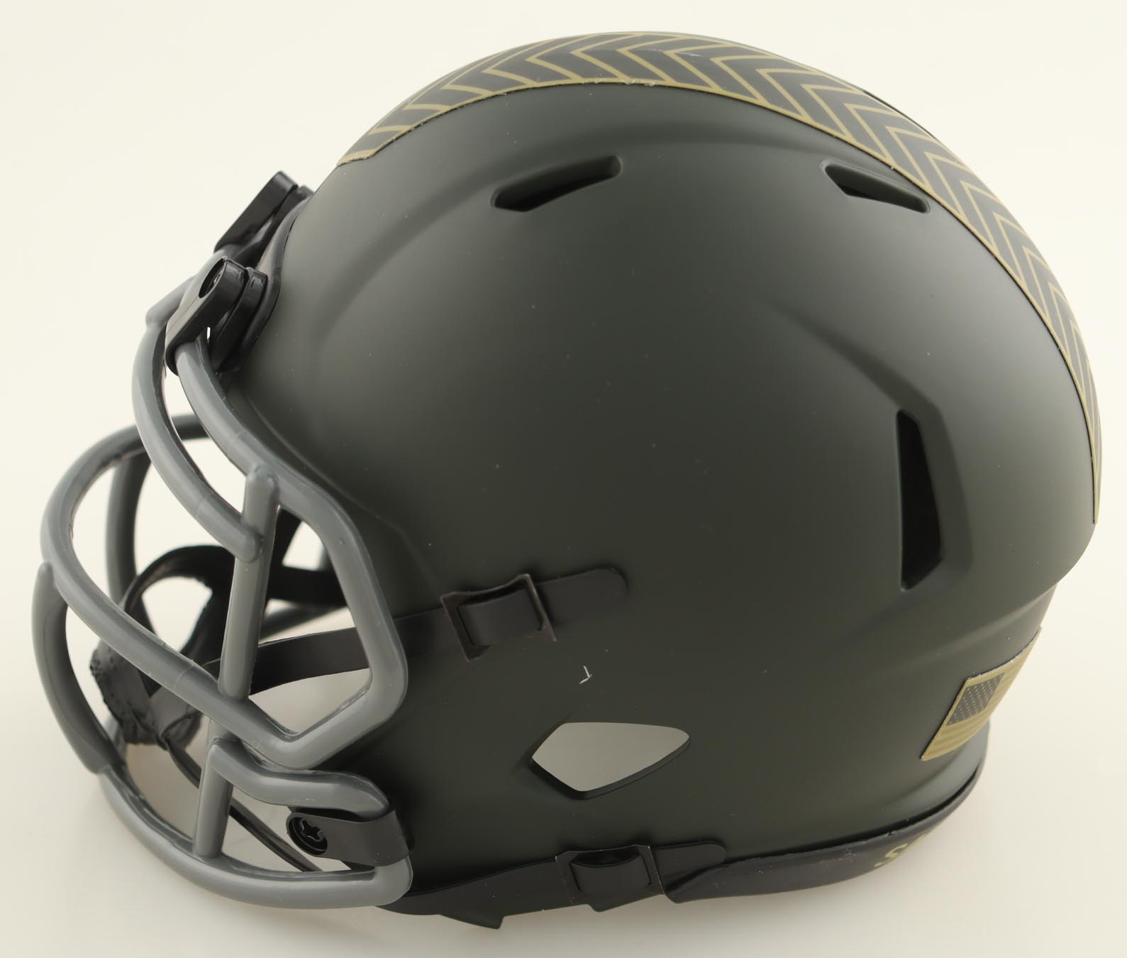 Terry Bradshaw Signed Steelers Salute To Service Alternate Speed Mini Helmet (Beckett) at PristineAuction.com Terry Bradshaw Signed Steelers Salute To Service Alternate Speed Mini Helmet (Beckett) at PristineAuction.com