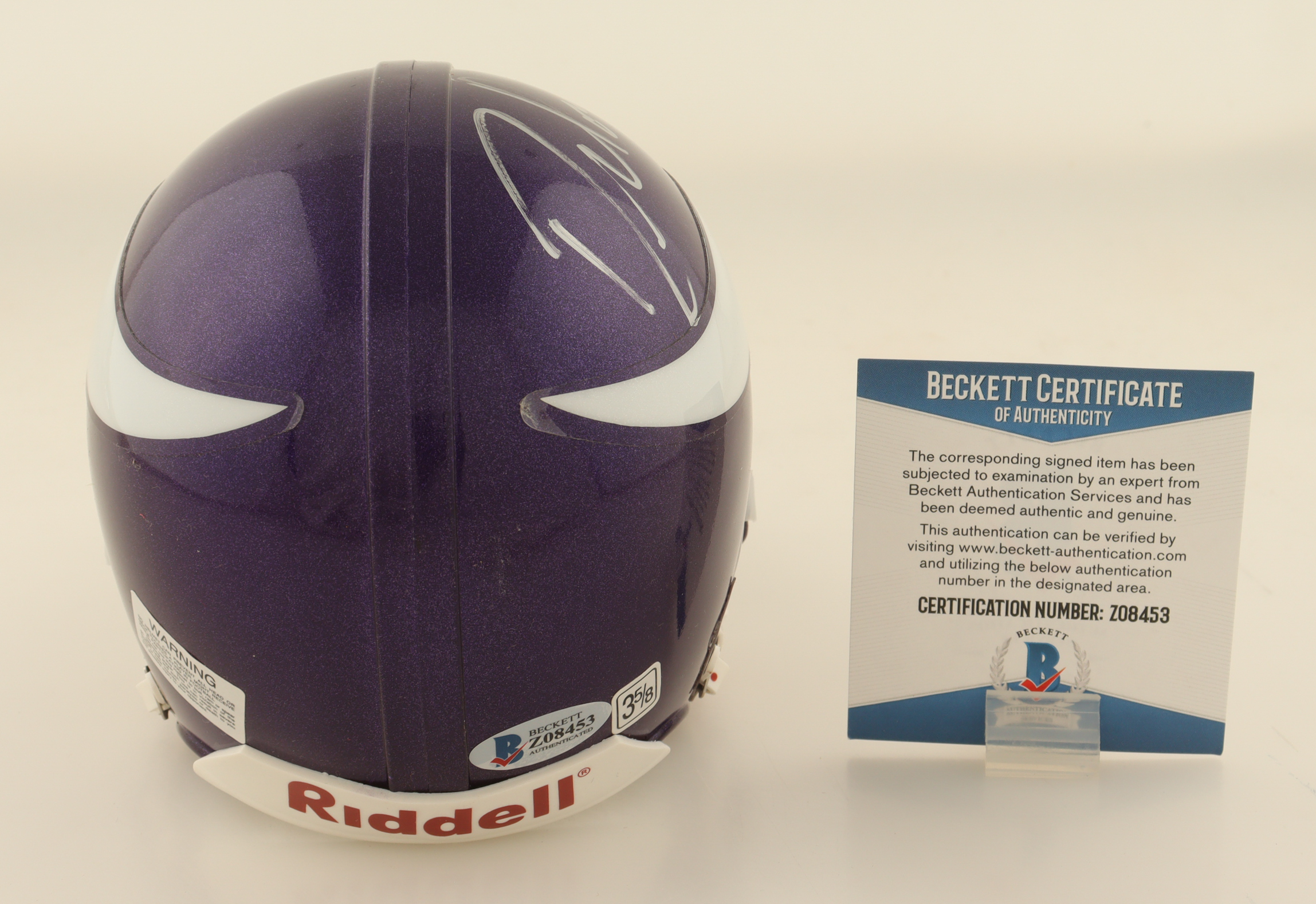 Randy Moss Signed Vikings Speed Mini Helmet (Beckett) at PristineAuction.com Randy Moss Signed Vikings Speed Mini Helmet (Beckett) at PristineAuction.com