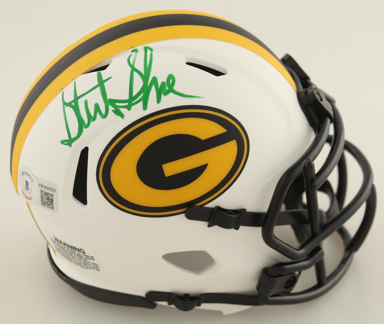 Sterling Sharpe Signed Packers Lunar Eclipse Alternate Speed Mini Helmet (Beckett) at PristineAuction.com Sterling Sharpe Signed Packers Lunar Eclipse Alternate Speed Mini Helmet (Beckett) at PristineAuction.com