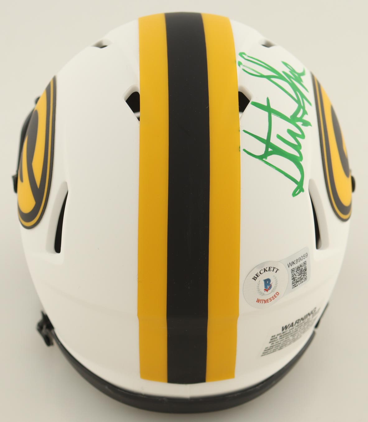 Sterling Sharpe Signed Packers Lunar Eclipse Alternate Speed Mini Helmet (Beckett) at PristineAuction.com Sterling Sharpe Signed Packers Lunar Eclipse Alternate Speed Mini Helmet (Beckett) at PristineAuction.com
