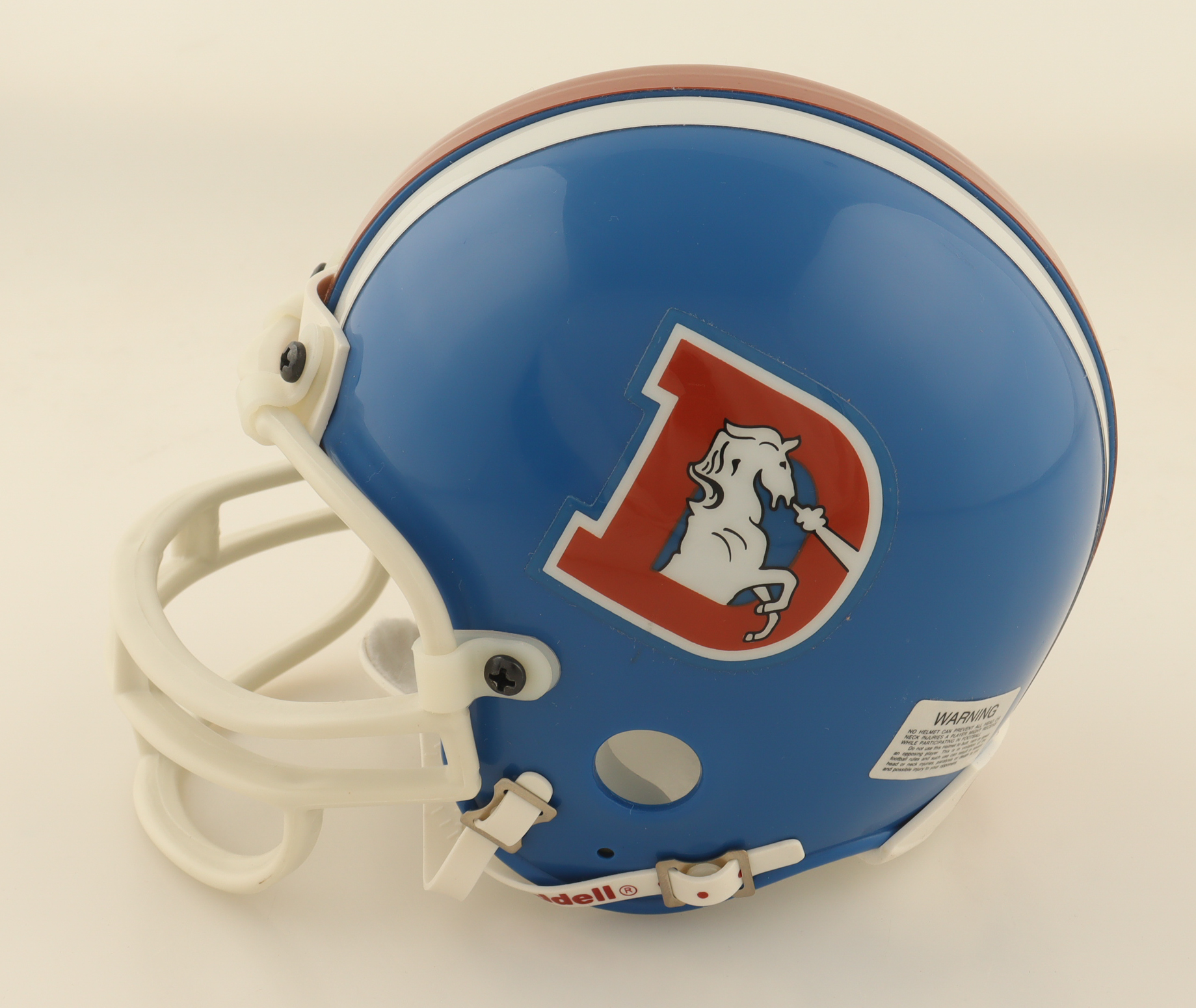 John Elway Signed Broncos Throwback Mini Helmet (Beckett) at PristineAuction.com John Elway Signed Broncos Throwback Mini Helmet (Beckett) at PristineAuction.com