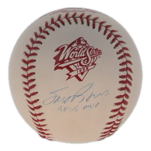 Scott Brosius Signed 1998 World Series Baseball Inscribed "98 WS MVP" (Steiner & MLB) at PristineAuction.com Scott Brosius Signed 1998 World Series Baseball Inscribed "98 WS MVP" (Steiner & MLB) at PristineAuction.com