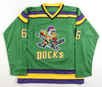 Emilio Estevez Signed "The Mighty Ducks" Jersey Inscribed "Quack! Quack!! Quack!!!" (Beckett) at PristineAuction.com
