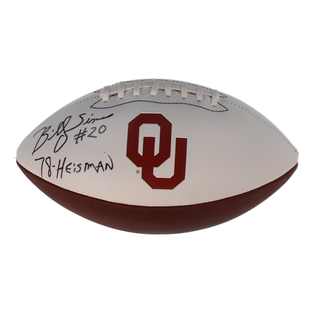 Billy Sims Signed Oklahoma Sooners Logo Football Inscribed "78 Heisman" (Schwartz) at PristineAuction.com Billy Sims Signed Oklahoma Sooners Logo Football Inscribed "78 Heisman" (Schwartz) at PristineAuction.com