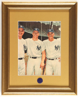 Mickey Mantle & Roger Maris Yankees Custom Framed Photo Display with Mantle 7 Pin at PristineAuction.com