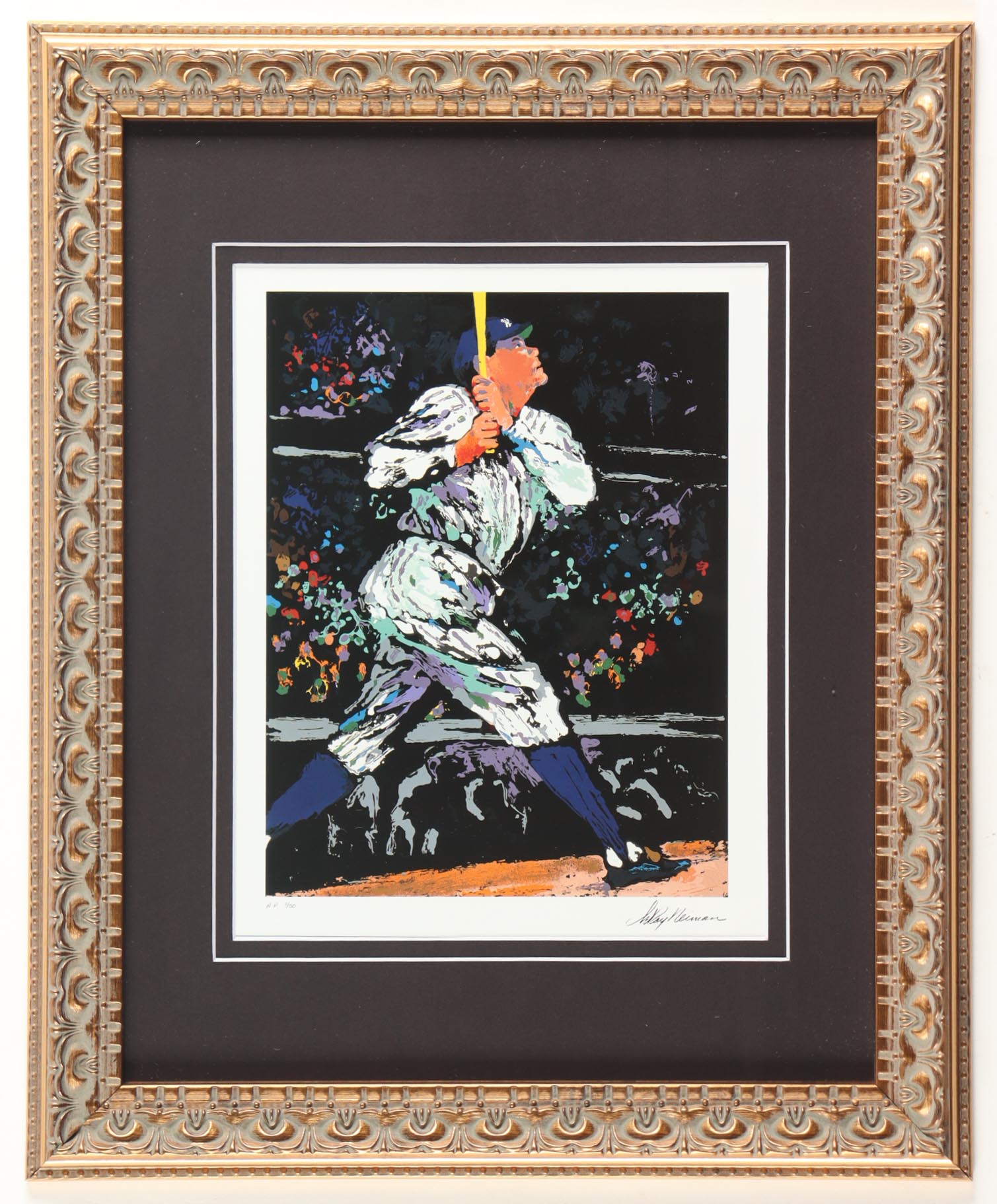 LeRoy Neiman "The Sultan Of Swat: Babe Ruth" Custom Framed Art Print Display at PristineAuction.com LeRoy Neiman "The Sultan Of Swat: Babe Ruth" Custom Framed Art Print Display at PristineAuction.com