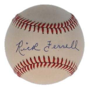 Rick Ferrell Signed OAL Baseball (JSA) at PristineAuction.com Rick Ferrell Signed OAL Baseball (JSA) at PristineAuction.com