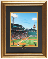"Fenway Park at Dawn" Custom Framed Colorized Photo Display with Red Sox Gold Pin at PristineAuction.com