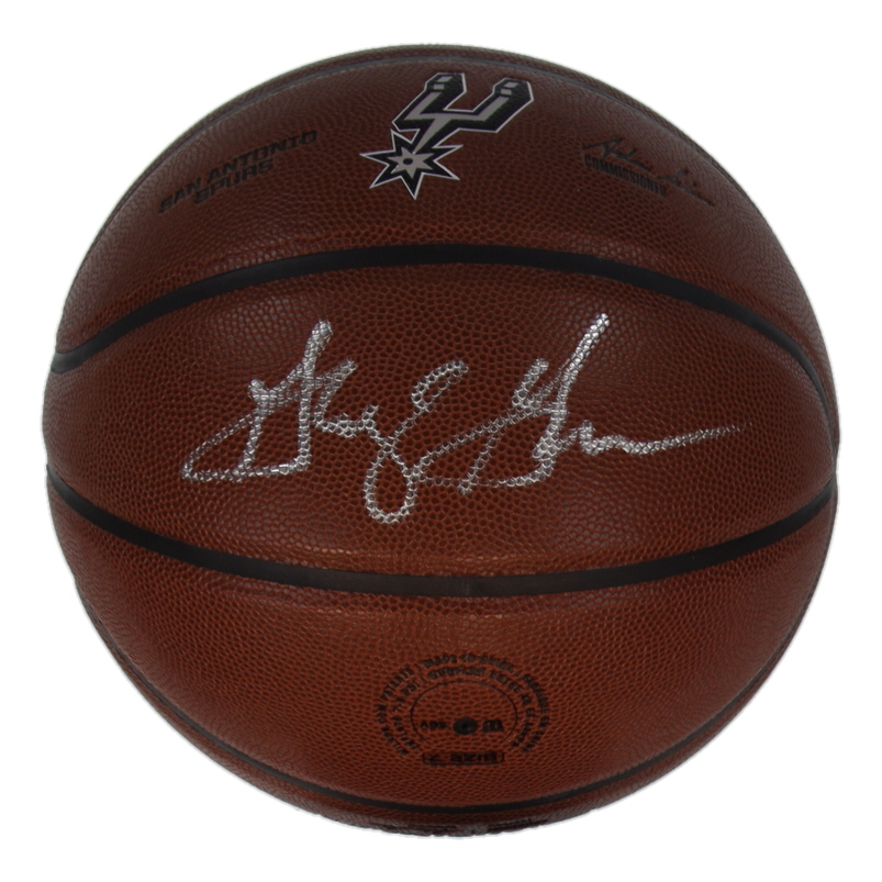 George Gervin Signed Spurs Logo Basketball (Schwartz) at PristineAuction.com George Gervin Signed Spurs Logo Basketball (Schwartz) at PristineAuction.com