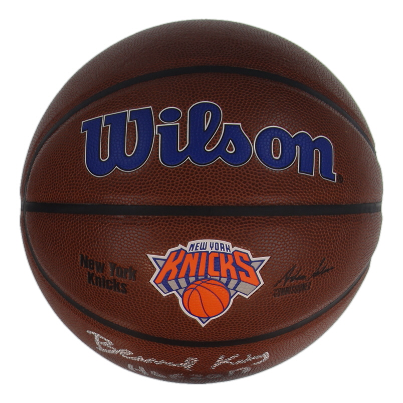Bernard King Signed Knicks Logo NBA Basketball Inscribed "HOF 2013" (Schwartz) at PristineAuction.com Bernard King Signed Knicks Logo NBA Basketball Inscribed "HOF 2013" (Schwartz) at PristineAuction.com