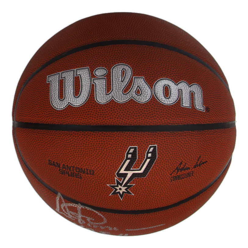 Artis Gilmore Signed Spurs Logo NBA Basketball Inscribed "HOF 11" (Schwartz) at PristineAuction.com Artis Gilmore Signed Spurs Logo NBA Basketball Inscribed "HOF 11" (Schwartz) at PristineAuction.com