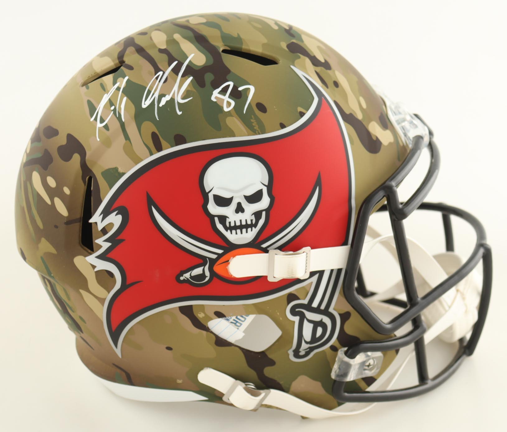 Rob Gronkowski Signed Falcons Camo Alternate Full-Size Speed Helmet (Radtke) at PristineAuction.com Rob Gronkowski Signed Falcons Camo Alternate Full-Size Speed Helmet (Radtke) at PristineAuction.com