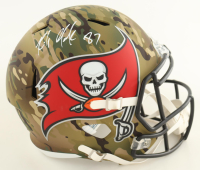Rob Gronkowski Signed Falcons Camo Alternate Full-Size Speed Helmet (Radtke) at PristineAuction.com