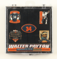 Walter Payton LE Bears "Sweetness" Commemorative Set of (5) Pins with Display Case at PristineAuction.com