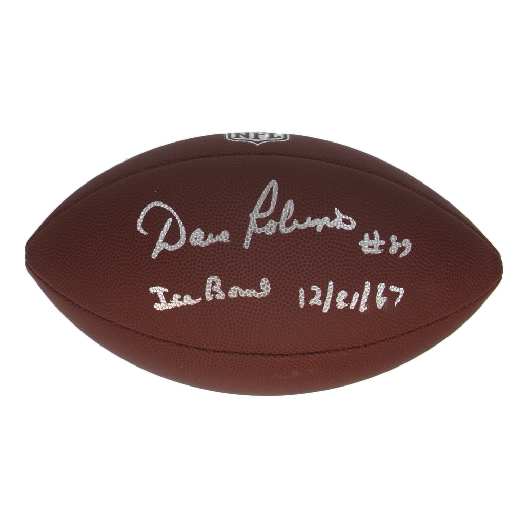 Dave Robinson Signed NFL Football Inscribed "Ice Bowl" & "12-31-67" (Schwartz) at PristineAuction.com Dave Robinson Signed NFL Football Inscribed "Ice Bowl" & "12-31-67" (Schwartz) at PristineAuction.com