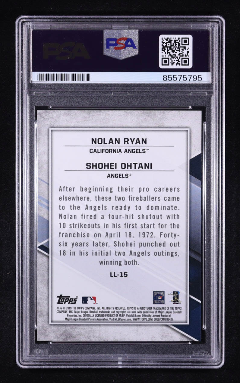 Nolan Ryan Signed 2019 Topps Fire Silver With Shohei Ohtani #LL-15 (PSA | Autograph Graded PSA 10) at PristineAuction.com Nolan Ryan Signed 2019 Topps Fire Silver With Shohei Ohtani #LL-15 (PSA | Autograph Graded PSA 10) at PristineAuction.com