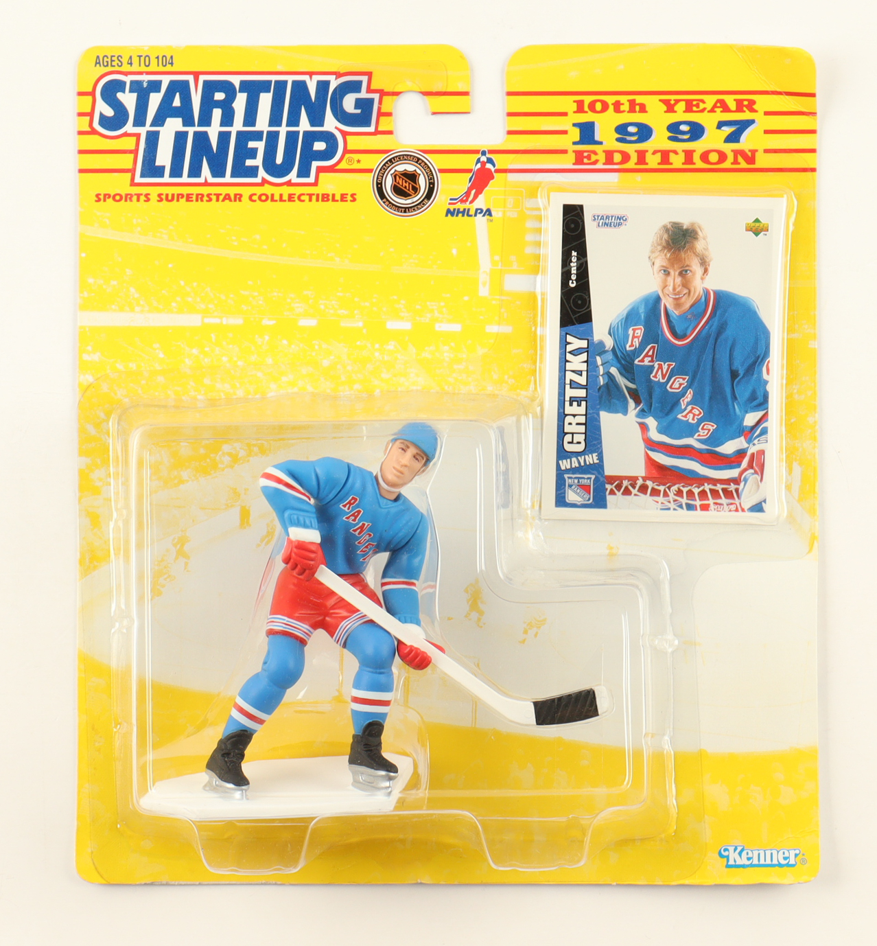 Wayne Gretzky 1997 Starting Lineup "Sports Superstar Collectibles" Action Figure with Trading Card at PristineAuction.com Wayne Gretzky 1997 Starting Lineup "Sports Superstar Collectibles" Action Figure with Trading Card at PristineAuction.com