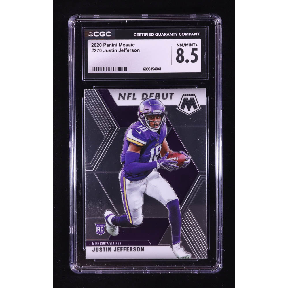 Justin Jefferson 2020 Panini Mosaic #270 DEB RC (CGC 8.5) at PristineAuction.com