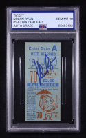 Nolan Ryan Signed 1968 Mets Shea Stadium Original Ticket (PSA | Autograph Graded PSA 10) at PristineAuction.com