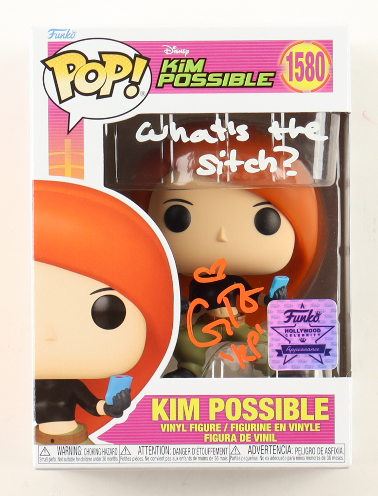 Christy Carlson Romano Signed "Kim Possible" #1580 Funko Pop! Vinyl Figure Inscribed "What's The Sitch?" & "KP" (Beckett) at PristineAuction.com Christy Carlson Romano Signed "Kim Possible" #1580 Funko Pop! Vinyl Figure Inscribed "What's The Sitch?" & "KP" (Beckett) at PristineAuction.com