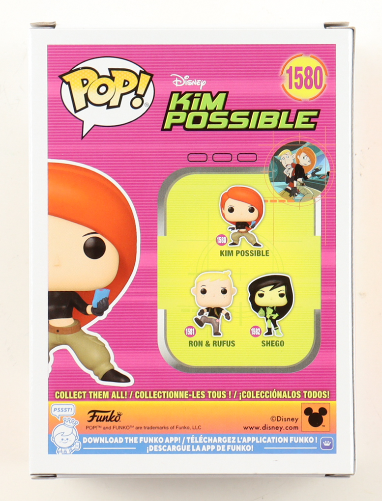 Christy Carlson Romano Signed "Kim Possible" #1580 Funko Pop! Vinyl Figure Inscribed "What's The Sitch?" & "KP" (Beckett) at PristineAuction.com Christy Carlson Romano Signed "Kim Possible" #1580 Funko Pop! Vinyl Figure Inscribed "What's The Sitch?" & "KP" (Beckett) at PristineAuction.com