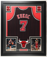 Toni Kukoc Signed Bulls Custom Framed Jersey Display (Beckett) at PristineAuction.com