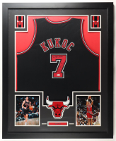 Toni Kukoc Signed Bulls Custom Framed Jersey Display Inscribed "3x NBA Champ" (JSA) at PristineAuction.com