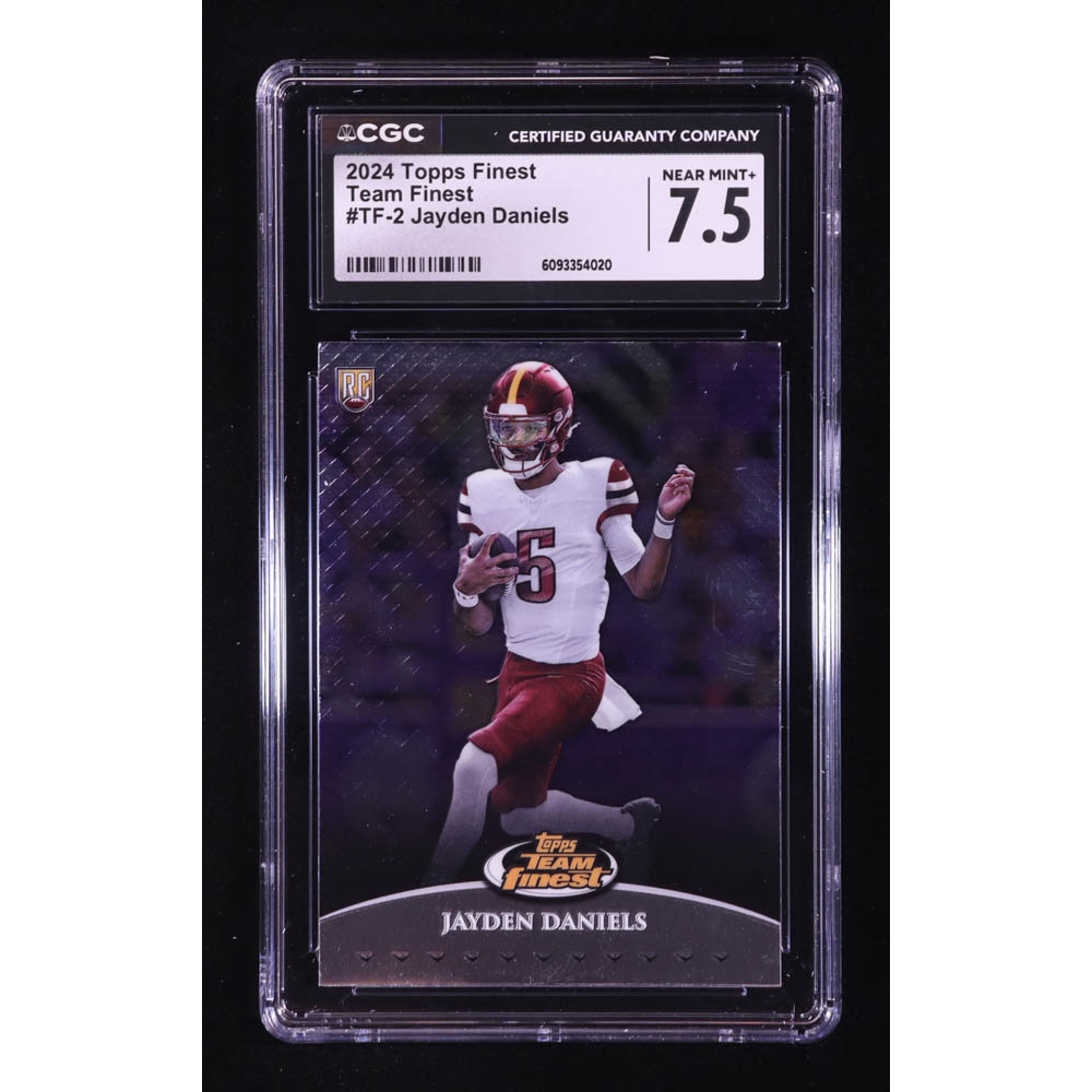 Jayden Daniels 2024 Finest Team Finest #TF2 RC (CGC 7.5) at PristineAuction.com