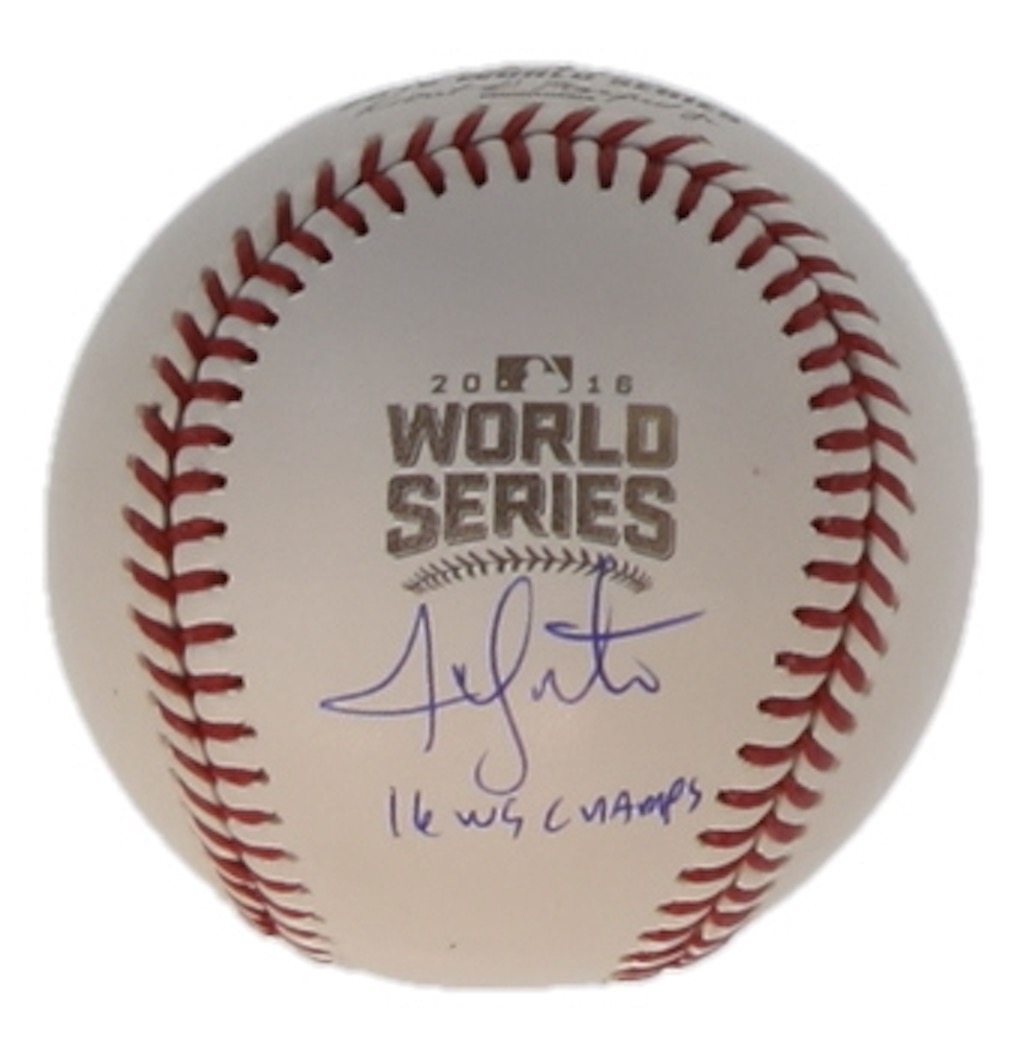 Jon Lester Signed 2016 World Series Logo Baseball Inscribed "16 WS Champs" (Schwartz) at PristineAuction.com Jon Lester Signed 2016 World Series Logo Baseball Inscribed "16 WS Champs" (Schwartz) at PristineAuction.com