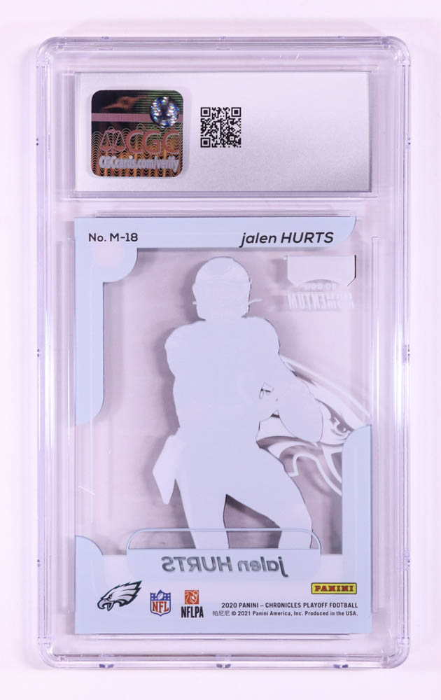 Jalen Hurts 2020 Momentum Rookies #18 RC (CGC 8) at PristineAuction.com Jalen Hurts 2020 Momentum Rookies #18 RC (CGC 8) at PristineAuction.com